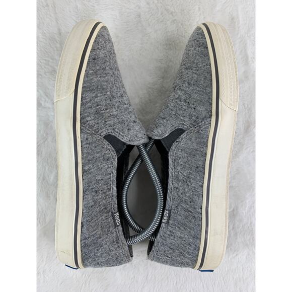 Keds Women’s Double Decker Gray Perforated Slip-On Sneakers Size 10 - Picture 5 of 8